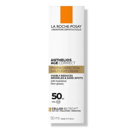 La Roche Posay Anthelios Age Correct SPF 50 Sunscreen: Broad Spectrum Protection With UVA/UVB, Water-Resistant, Non-Comedogenic, Hypoallergenic & More