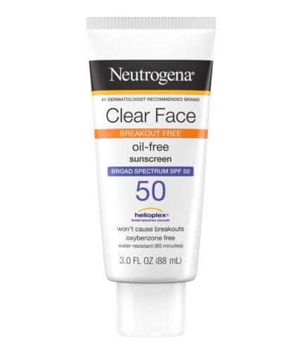 Neutrogena Clear Face Oil Free Sunscreen Broad Spectrum Spf 50 88ml