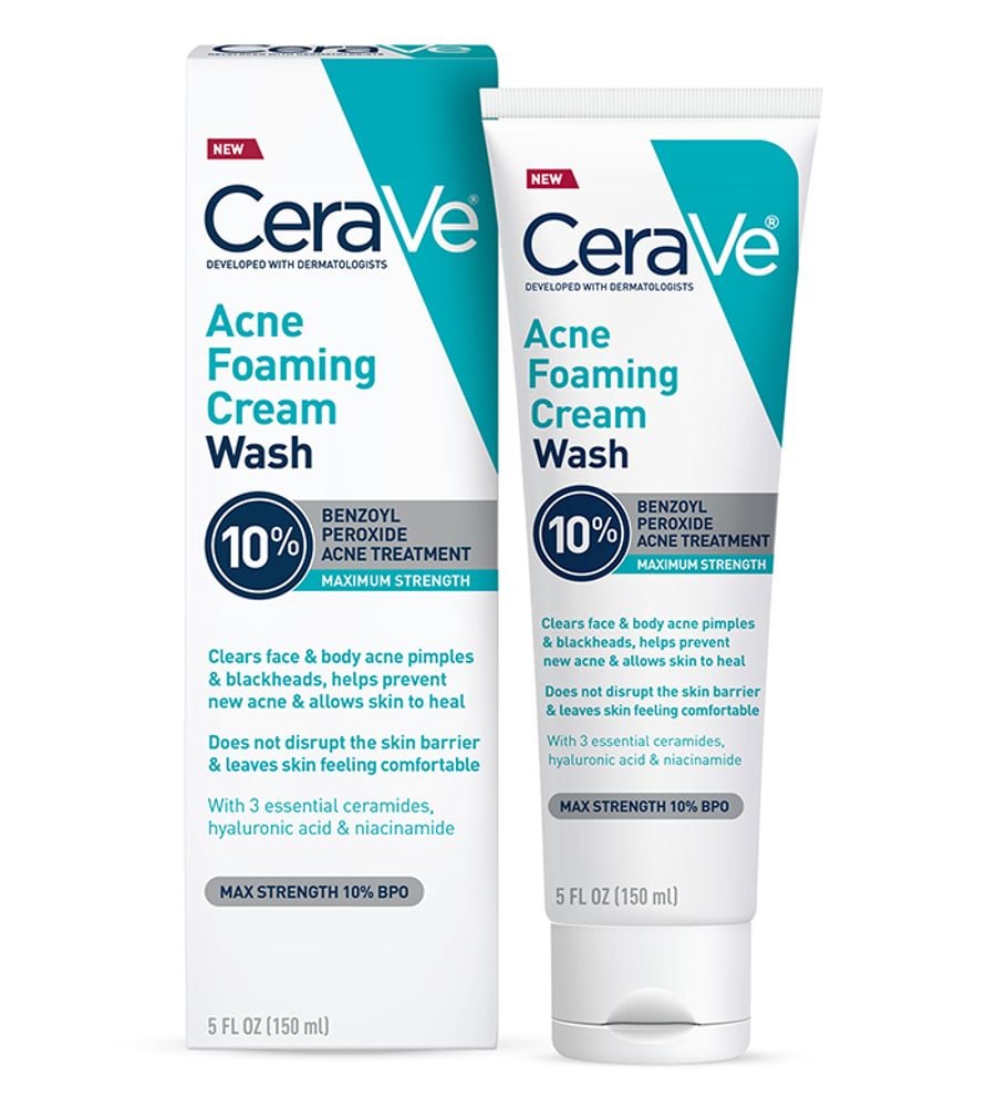 BPO10-packshot-with-carton-desktop-700x785-v1 CERAVE ACNE FOAMING CREAM WASH 10 - Image 1