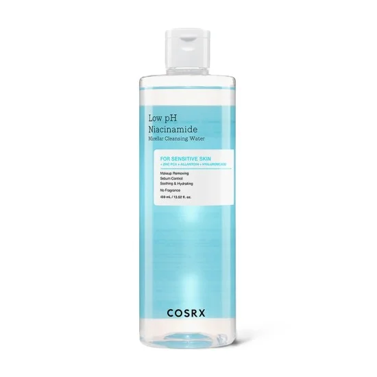 COSRX - Low pH Niacinamide Micellar Cleansing Water 400ml-550x550.jpg COSRX LOW PH NIACINAMIDE MICELLAR CLEANSING WATER 400ML - Image 1