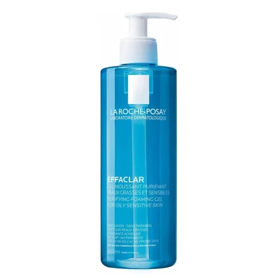 La Roche Posay - Effaclar Purifying Foaming Gel Cleanser for Oily Blemish-Prone Skin 400ml-550x550.jpg LAROCHE POSAY EFFACLAR PURIFYING FOAMING GEL 400ML - Image 1