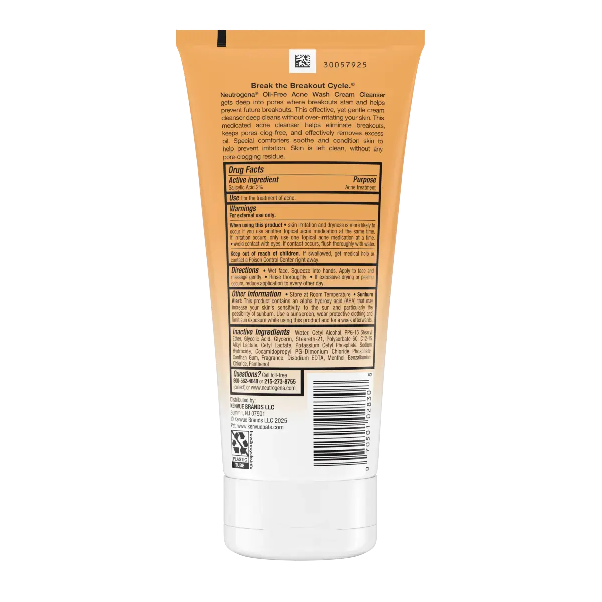NEUTROGENAACNE WASH CREAM CLEANSER 200ML - Image 4